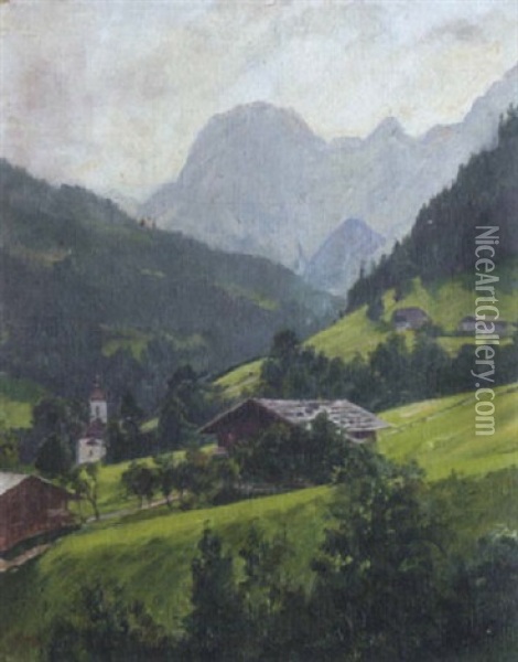 In Der Ramsau Oil Painting - Emil Rau