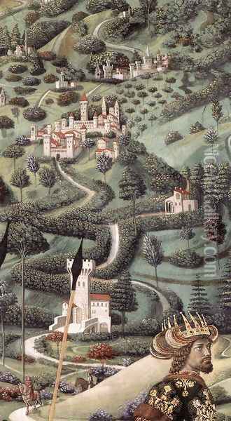 Procession of the Middle King (detail 5) 1459-60 Oil Painting - Benozzo di Lese di Sandro Gozzoli