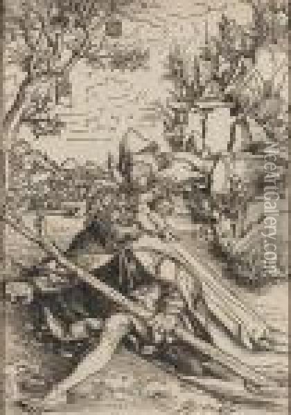 Saint Christopher Oil Painting - Lucas The Elder Cranach