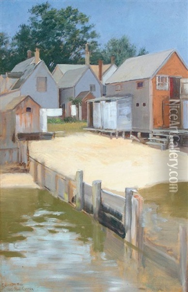 Gloucester Harbor Scene Oil Painting - Charles Abel Corwin