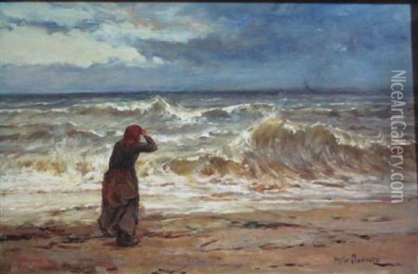 A Gathering Storm Oil Painting - Hector Chalmers