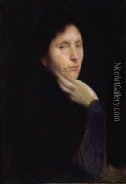 Portrait De Femme Oil Painting - Georges Picard