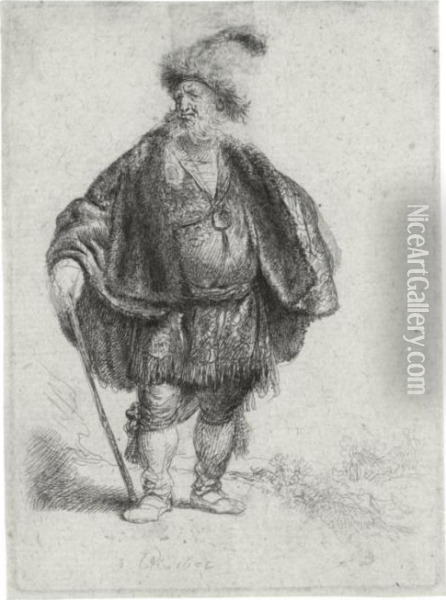The Persian (b., Holl. 152; H. 93; Bb. 32-a) Oil Painting - Rembrandt Van Rijn