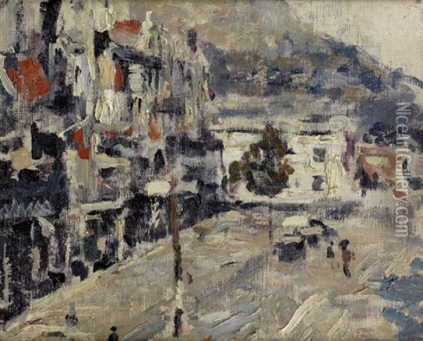 Visit Of The Prince Of Wales, Adderley Street, Cape Town Oil Painting - Harry Stratford Caldecott