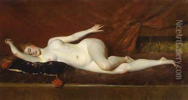 A Study In Curves Oil Painting - William Merritt Chase