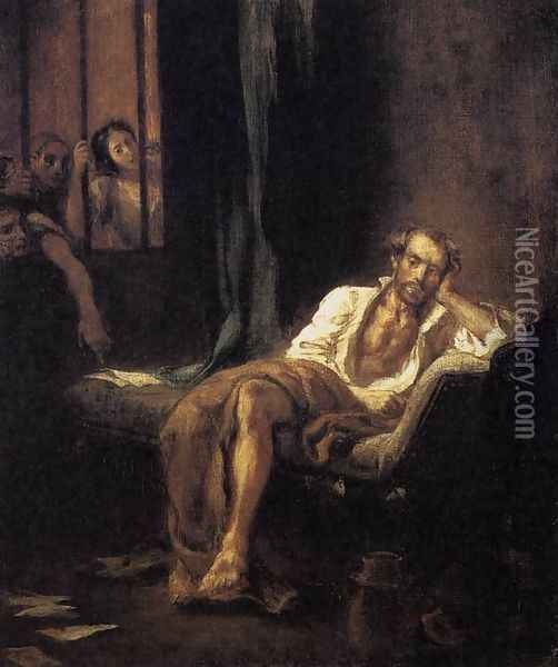 Tasso in the Madhouse 1839 Oil Painting - Eugene Delacroix