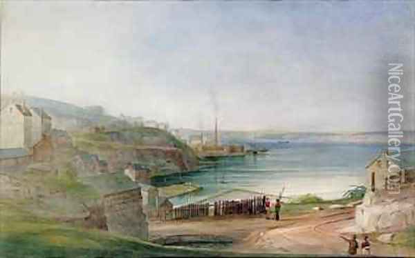 Darling Harbour from Millers Point Oil Painting - Frederick Garling