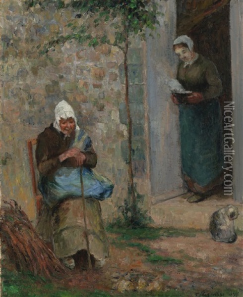 La Charite Oil Painting - Camille Pissarro