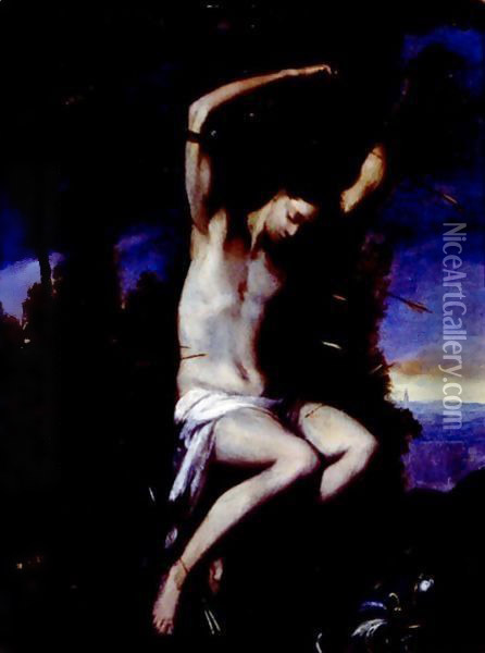 Saint Sebastian Oil Painting - Johann Heinrich Schonfeld