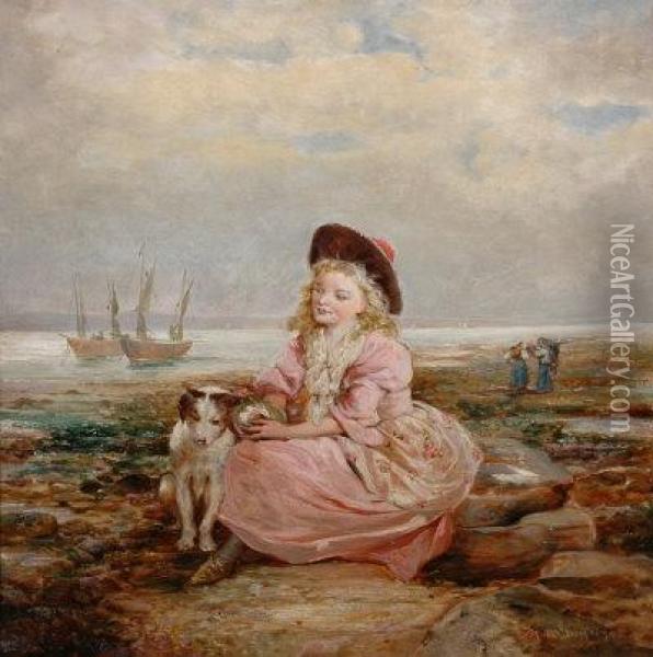 The Fisherman's Daughter. Oil Painting - Kate Gray