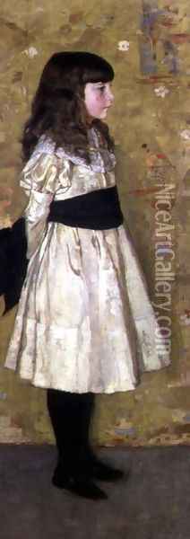 Miss Helen Sowerby Oil Painting - Sir James Guthrie