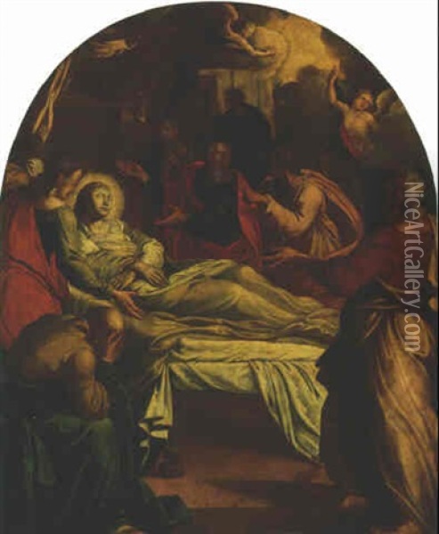 The Death Of The Virgin Oil Painting - Gerard Douffet