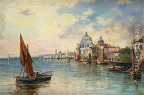 Vista De La Laguna De Venecia Oil Painting - Antonio Munoz Degrain