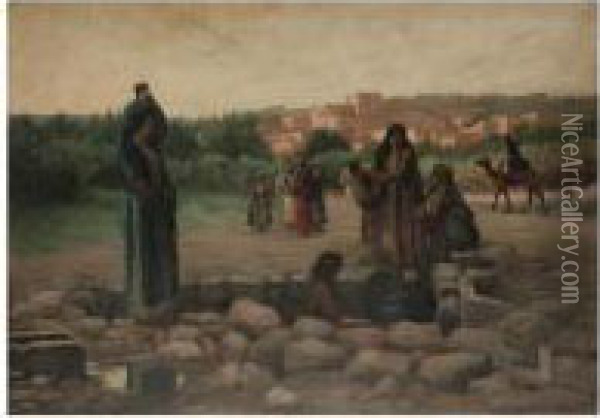 Gana Of Galilee Oil Painting - Herbert Gustave Schmalz