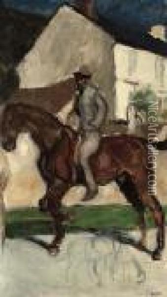 Autoportrait Equestre Oil Painting - Louis Anquetin