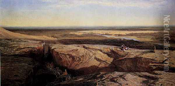 Damascus Oil Painting - Edward Lear