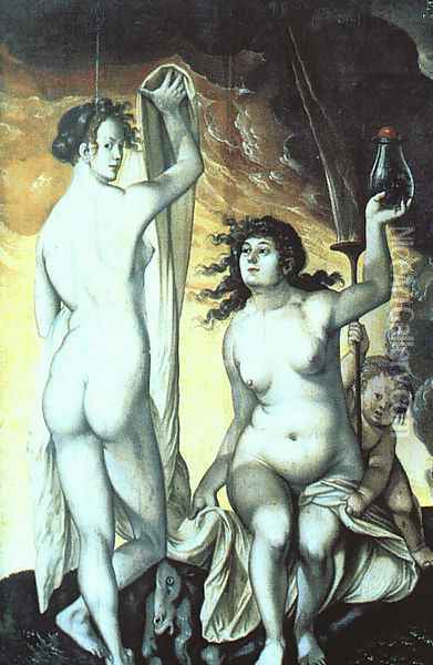 Sacred and Profane Love Oil Painting - Hans Baldung Grien