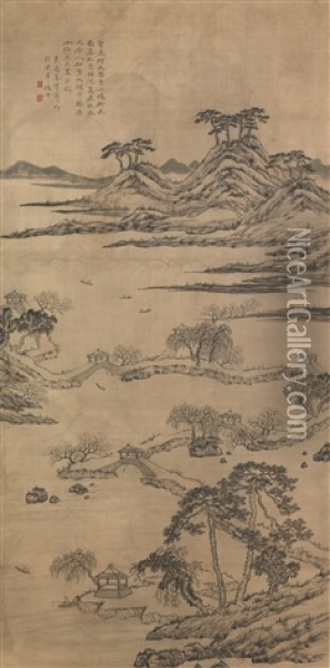 Landscape After Ke Jiusi Oil Painting -  Jiang Shijie
