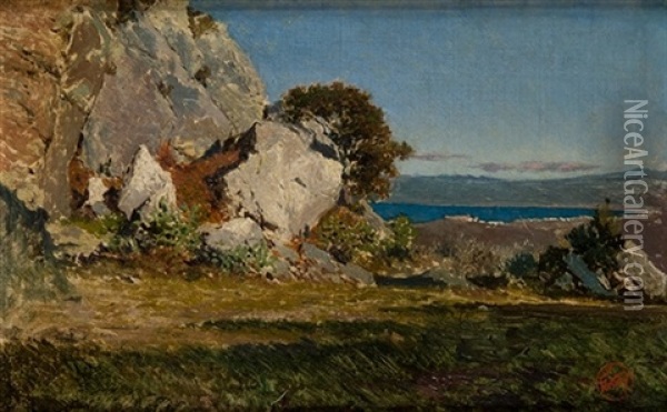 Paisaje Napolitano Oil Painting - Mariano Jose Maria Bernardo Fortuny y Carbo