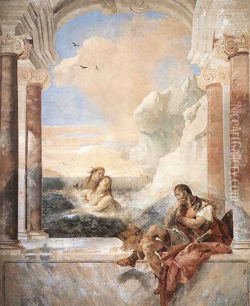 Thetis Consoling Achilles 1757 Oil Painting - Giovanni Battista Tiepolo