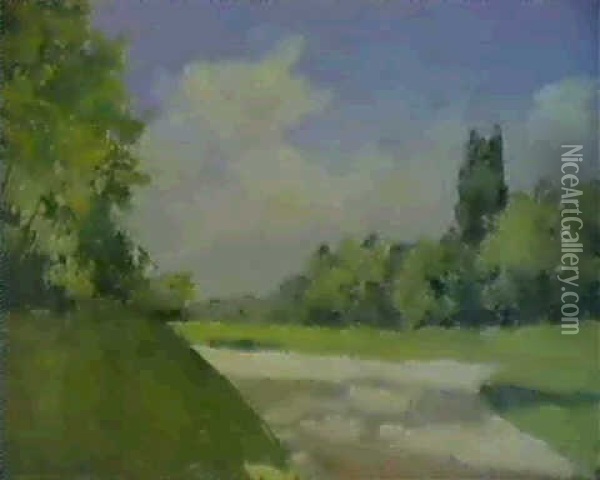Dans Le Parc D'yerres Oil Painting - Gustave Caillebotte