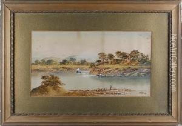 A Pair Of Loch Scences Oil Painting - Edwin Earp