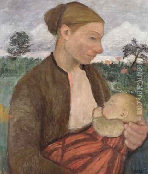 Mother and Child 1903 Oil Painting - Paula Modersohn-Becker