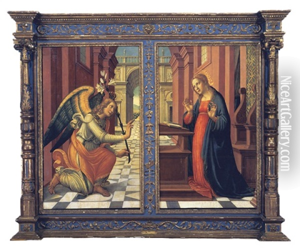 The Annunciation Oil Painting - Jacopo Del Sellaio
