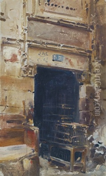 Husi Im Chan Chalili. Cairo Oil Painting - Max Friedrich Rabes