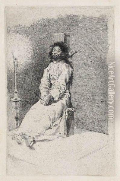 El Agarrotado Oil Painting - Francisco De Goya y Lucientes
