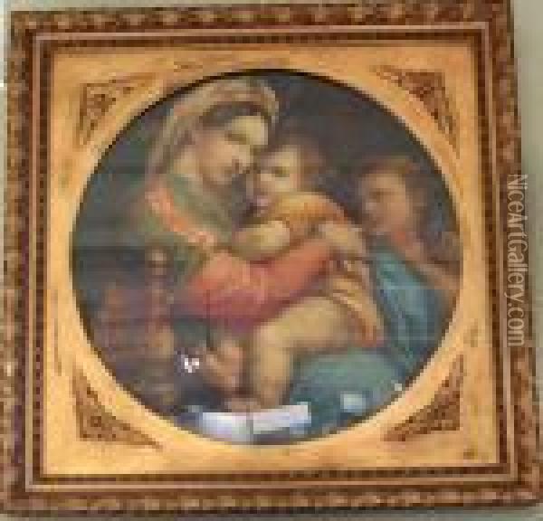 Madonna Della Sedia. Ramen Oil Painting - Raphael (Raffaello Sanzio of Urbino)
