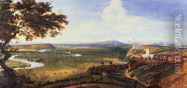 View of Nottingham from the East Oil Painting - Jan Siberechts