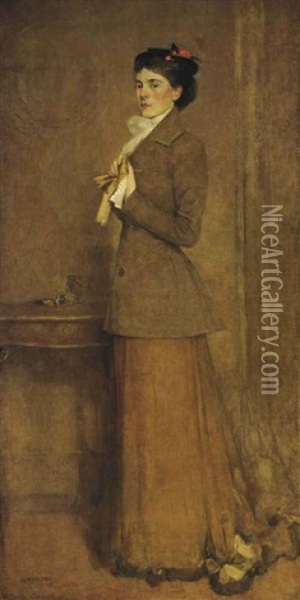Miss Jane Aitken Oil Painting - Edward Arthur Walton