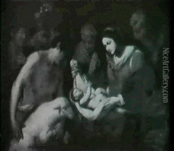 Adorazione Dei Pastori Oil Painting - Francesco de Rosa