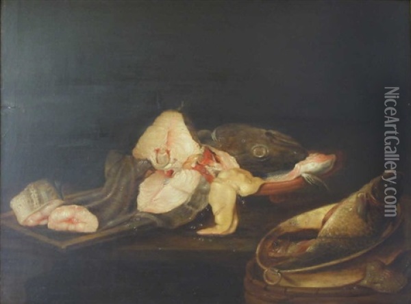 Nature Morte De Poissons Oil Painting - Alexander Adriaenssen the Elder