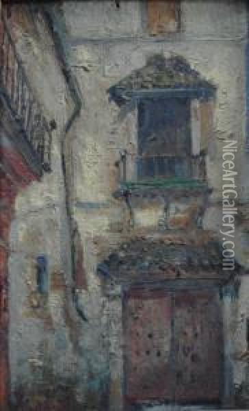 Balcon Espanol Oil Painting - Roberto Castellanos Mane