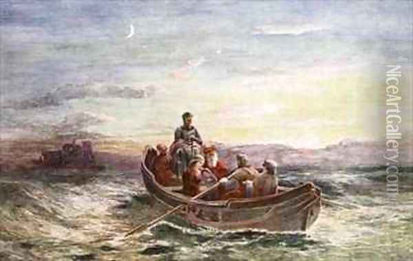 The escape of Mary Queen of Scots from Loch Leven Castle Oil Painting - Francis Danby
