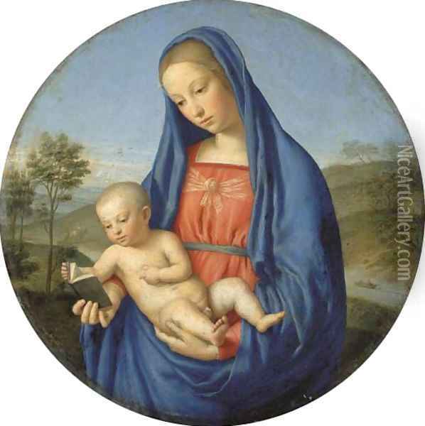 The Madonna and Child 3 Oil Painting - Giovanni Battista Salvi, Il Sassoferrato