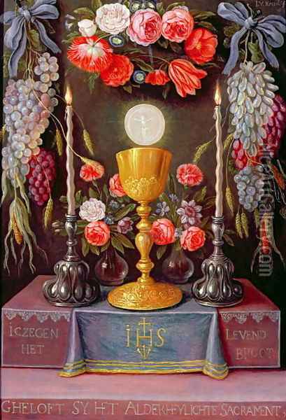The Eucharist Oil Painting - Jan van Kessel