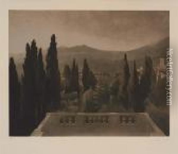 View From Villa D'este Oil Painting - Peder Vilhelm Ilsted