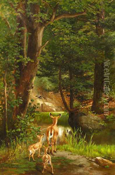Life in the Forest Oil Painting - William Holbrook Beard