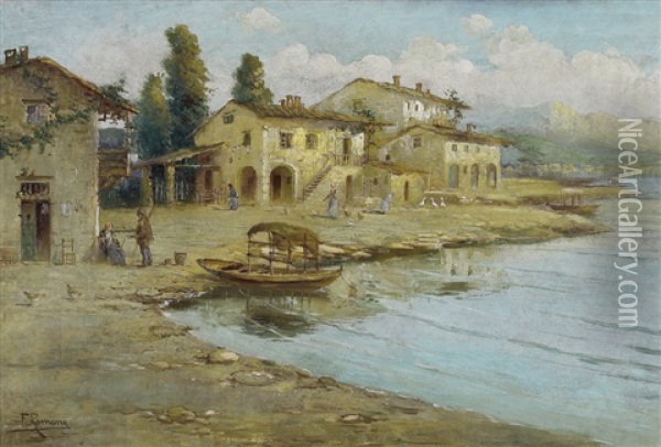 Scena Di Vita Sul Lago Oil Painting - Francesco Romano