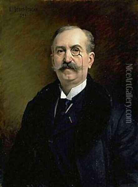 Portrait De M.G.Broustet 1897 Oil Painting - Edouard Bernard Debat-Ponsan