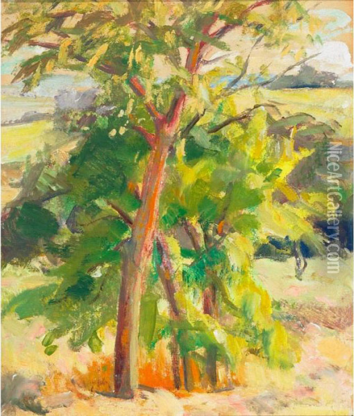 Sunny Summer Landscape Oil Painting - Emile-Othon Friesz