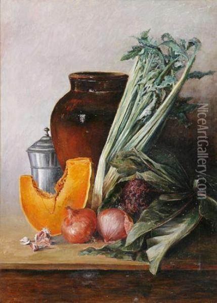 Bodegon. Oil Painting - Jose Armet Y Portanell