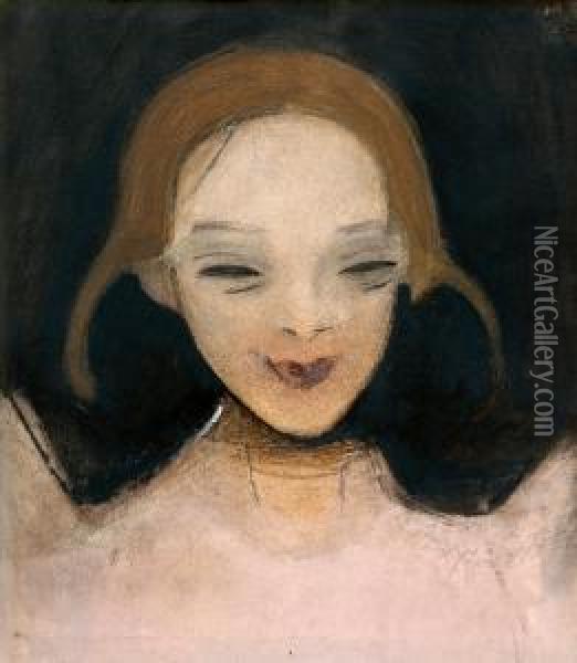 Smiling Girl Oil Painting - Helene Schjerfbeck