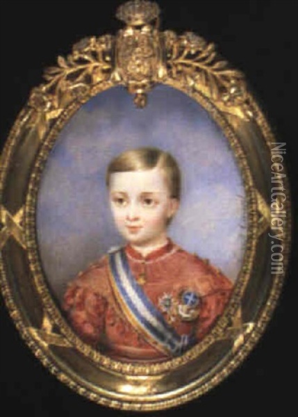 Don Alfonso, Prince Of The Asturias Oil Painting - Ernest Joseph Girard