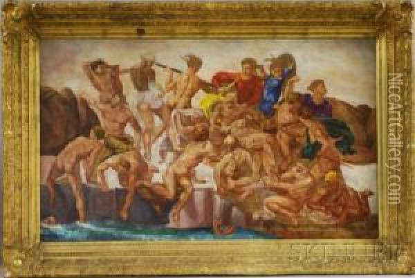 Judgment Scene Oil Painting - Michelangelo