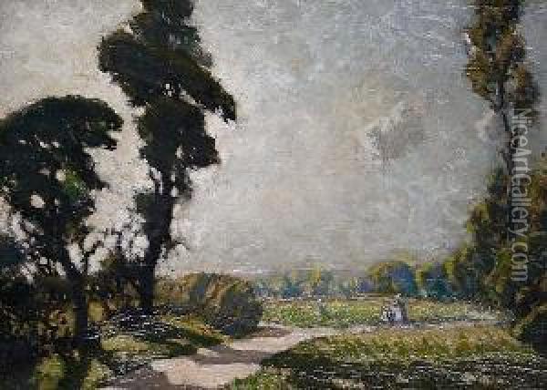 Landscape With Path Oil Painting - Paul Paul