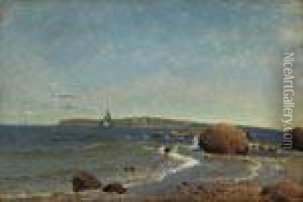 A View Of The Lighthouse Oil Painting - Mauritz F. H. de Haas